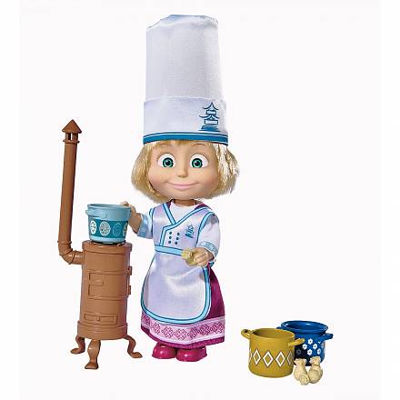 Кукла Маша в одежде повара и с аксессуарами, 12 см. 